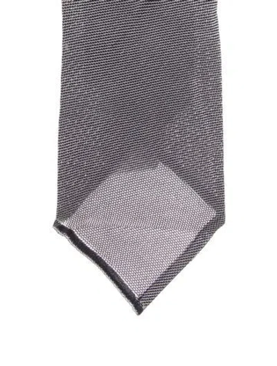 Pre-owned Tom Ford Silk Tie In Gray