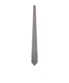 Tom Ford Silk Tie With Houndstooth Pattern In Gray