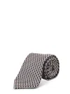 Tom Ford Silk Patterned Tie In Gray