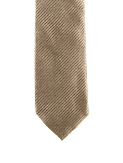 Pre-owned Tom Ford Silk Tie In Neutral