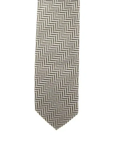 Pre-owned Tom Ford Silk Tie In Neutral
