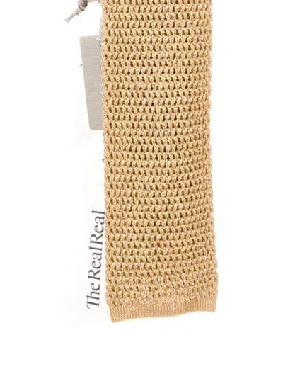 Pre-owned Tom Ford Silk Tie In Neutral