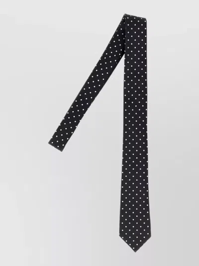 Tom Ford Silk Tie Polka Dots Slim Design In Black