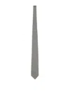 Tom Ford Checkered Pointed Tip Tie In Gray