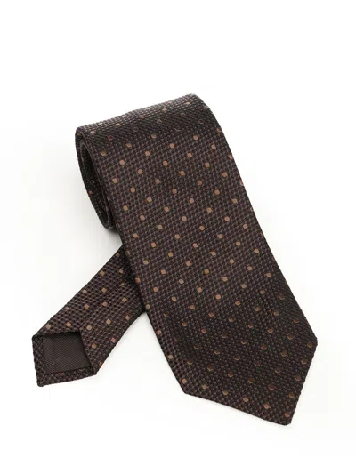 Tom Ford Silk Tie Ties And Bow Ties Brown