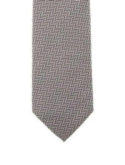 Pre-owned Tom Ford Silk Tie In White