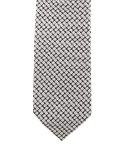 Pre-owned Tom Ford Silk Tie In White