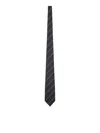 Tom Ford Silk Tie With Geometric Pattern In Black