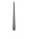 Tom Ford Silk Tie With Houndstooth Pattern In Gray