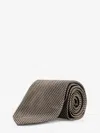 Tom Ford Silk Tie With Micro Pattern In Brown