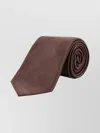 Tom Ford Silk Tie With Wide Blade And Loop In Brown