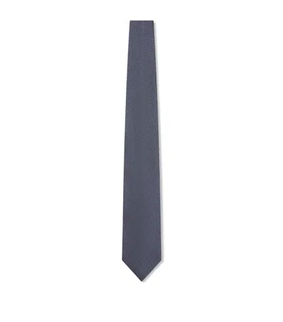 Tom Ford Silk Tonal Jacquard Tie In Purple
