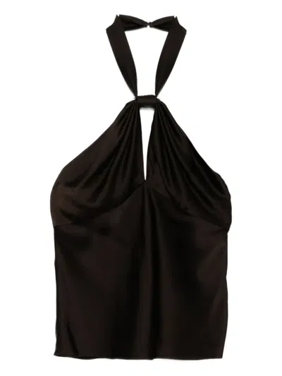 Tom Ford Silk Top In Brown