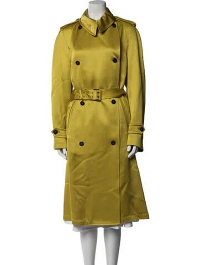 Pre-owned Tom Ford Silk Trench Coat In Green