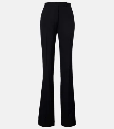 Tom Ford Silk-trimmed Wool Suit Pants In Black