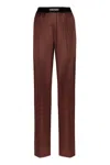 Tom Ford Silk Trousers In Brown
