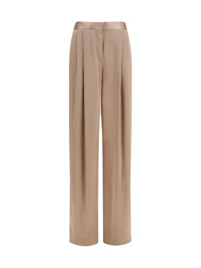 Tom Ford Silk Trousers In Brown