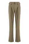 Tom Ford Silk Trousers In Brown