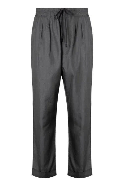 Tom Ford Silk Trousers In Gray