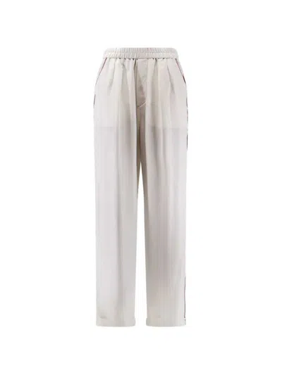 Tom Ford Elastic Waist Straight-leg Pants In White