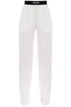 Tom Ford Primrose Liliac Silk Satin Pijama Pants In White