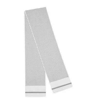 Tom Ford Silk Tuxedo Scarf In Ivory