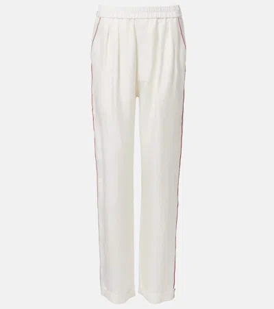 Tom Ford Silk Twill Pajama Pants In White