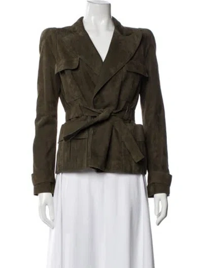 Pre-owned Tom Ford Silk Utility Jacket In Green
