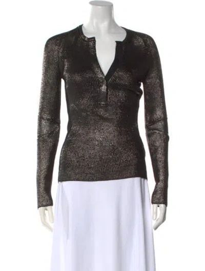 Pre-owned Tom Ford Silk V-neck Sweater In Multi