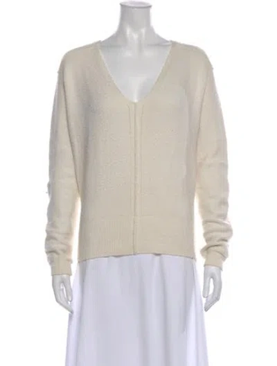Pre-owned Tom Ford Silk V-neck Sweater In Neutral