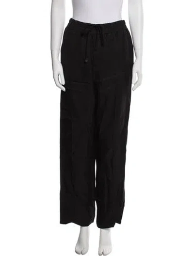 Pre-owned Tom Ford Silk Wide Leg Pants In Black