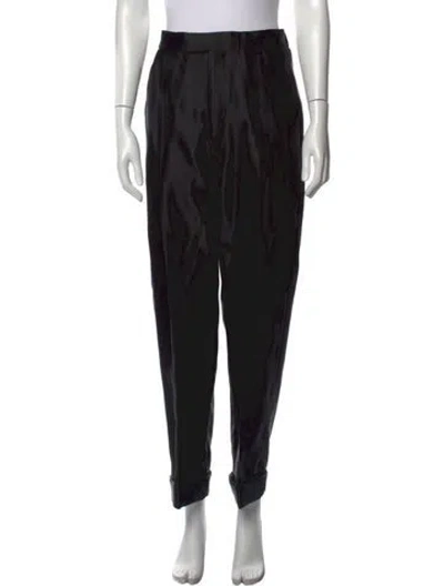 Pre-owned Tom Ford Silk Wide Leg Pants In Black