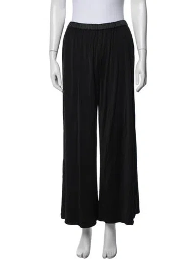 Pre-owned Tom Ford Silk Wide Leg Pants In Black