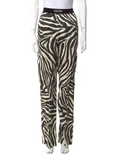 Pre-owned Tom Ford Silk Wide Leg Pants In Multi