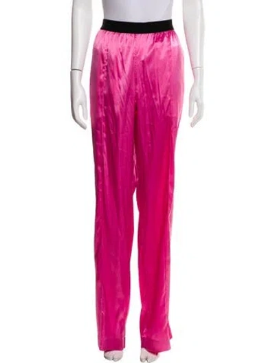 Pre-owned Tom Ford Silk Wide Leg Pants In Pink