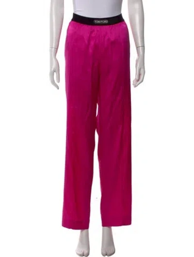 Pre-owned Tom Ford Silk Wide Leg Pants In Pink
