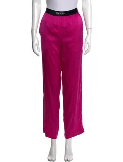 Pre-owned Tom Ford Silk Wide Leg Pants In Pink