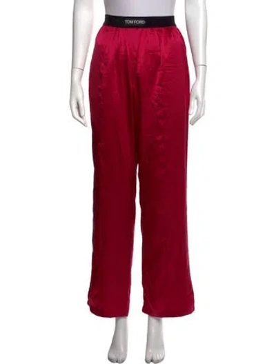 Pre-owned Tom Ford Silk Wide Leg Pants In Pink