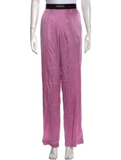 Pre-owned Tom Ford Silk Wide Leg Pants In Pink