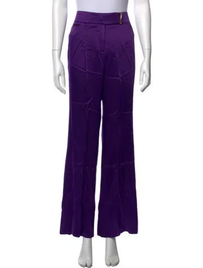 Pre-owned Tom Ford Silk Wide Leg Pants In Purple