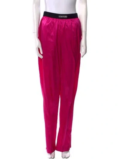 Pre-owned Tom Ford Silk Wide Leg Pants W/ Tags In Pink