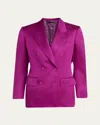 Tom Ford Silk-wool Twill Double-breasted Jacket In Multi