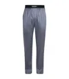 Tom Ford Silk-blend Pyjama Trousers In Grey