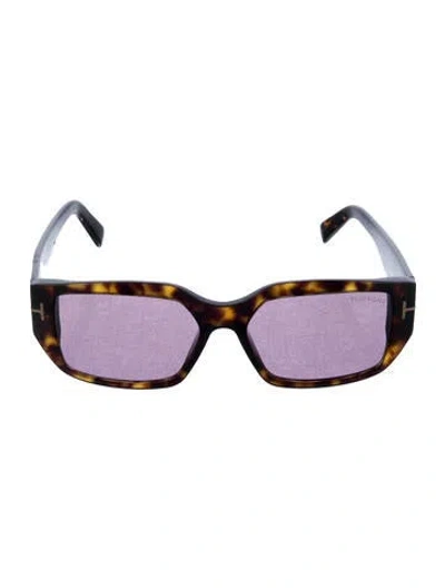 Pre-owned Tom Ford Silvano Square Sunglasses In Brown