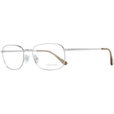 Tom Ford Silver Men Optical Frames In Metallic