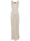TOM FORD SILVER OPEN-BACK MAXI DRESS