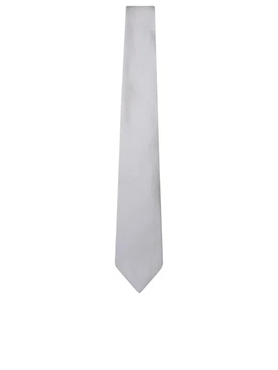 Tom Ford Silver Tie In Metallic