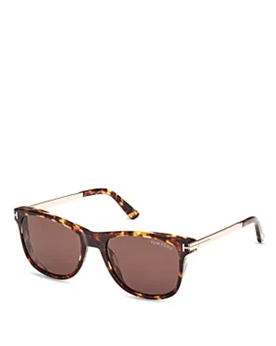 Tom Ford Sinatra Square Sunglasses, 53mm In Havana/brown Solid