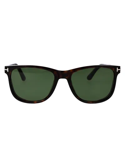 Tom Ford Sinatra Sunglasses In 52n Avana Scura / Verde