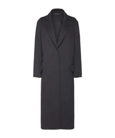 Tom Ford Single Breast Wool Blend Coat In Black